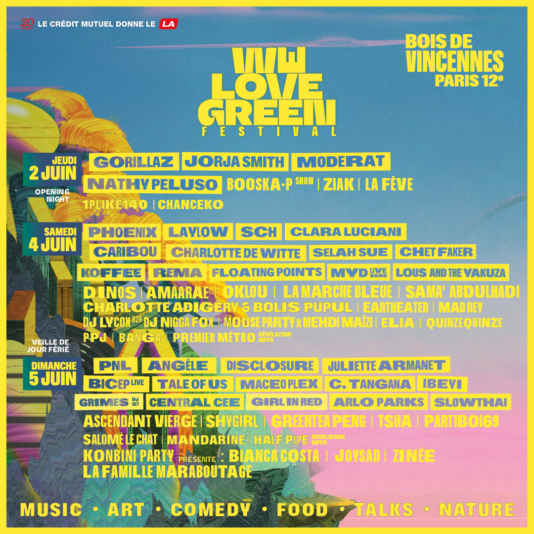 Le lineup complètement fou de We Love Green 2022