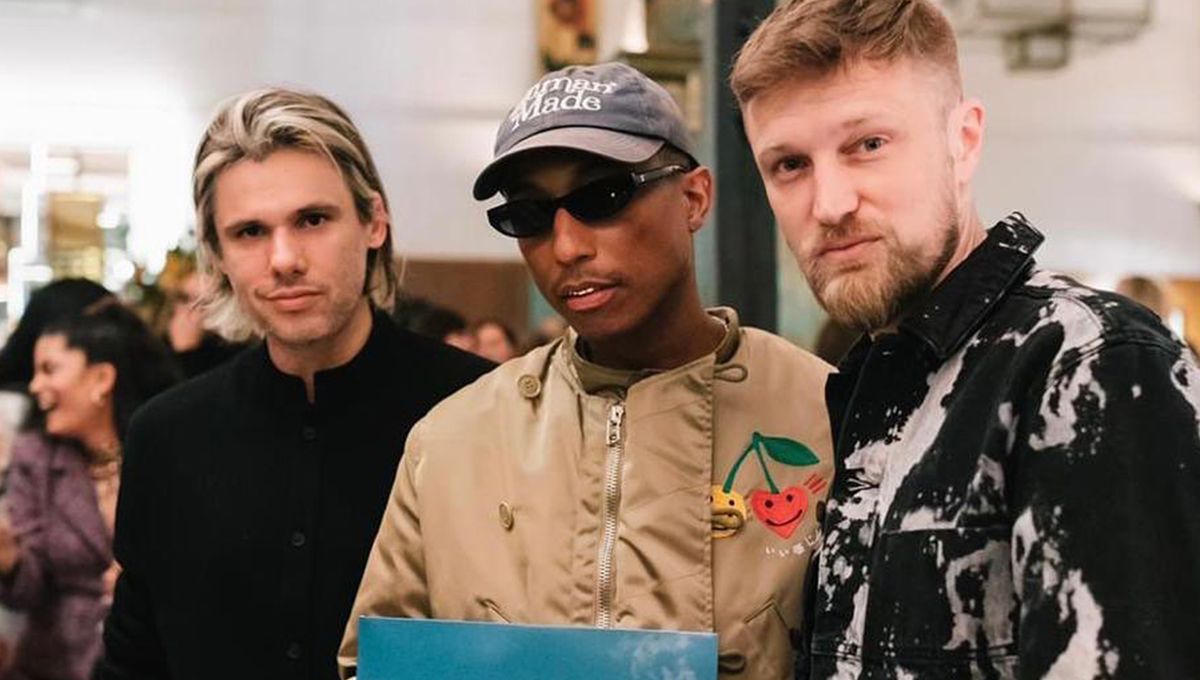 Orelsan, Pharrell et Skread dans les studio de The Neptunes à Miami