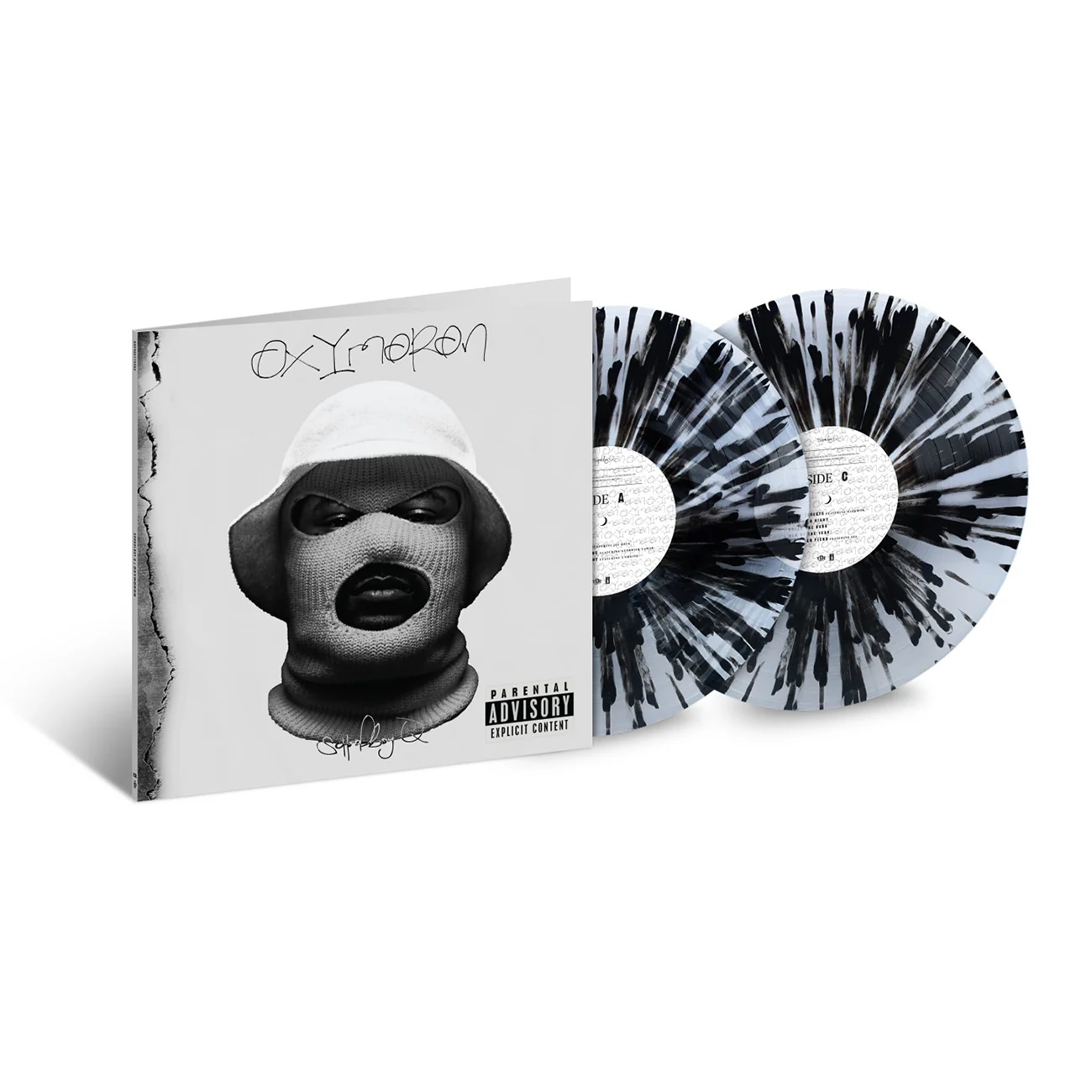 Le Double vinyle splatter noir & blanc des dix ans d'Oxymoron, l'album de Schoolboy Q